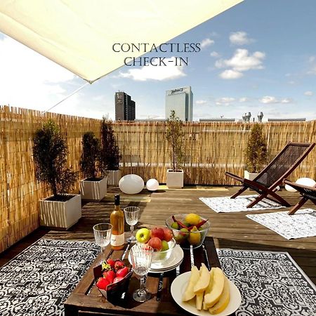 City Center Flat W Roof Top Terrace & Free Parking Oslo Eksteriør bilde