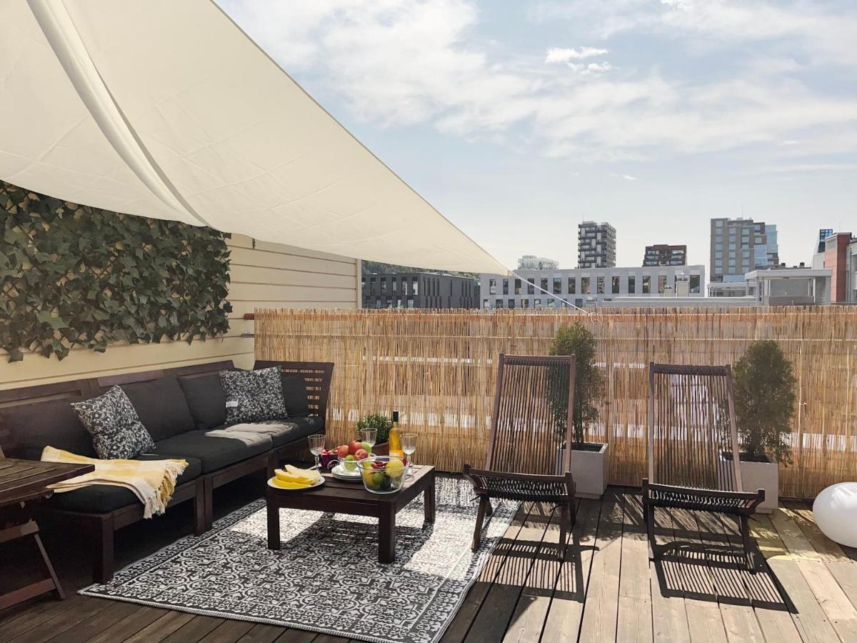 City Center Flat W Roof Top Terrace & Free Parking Oslo Eksteriør bilde