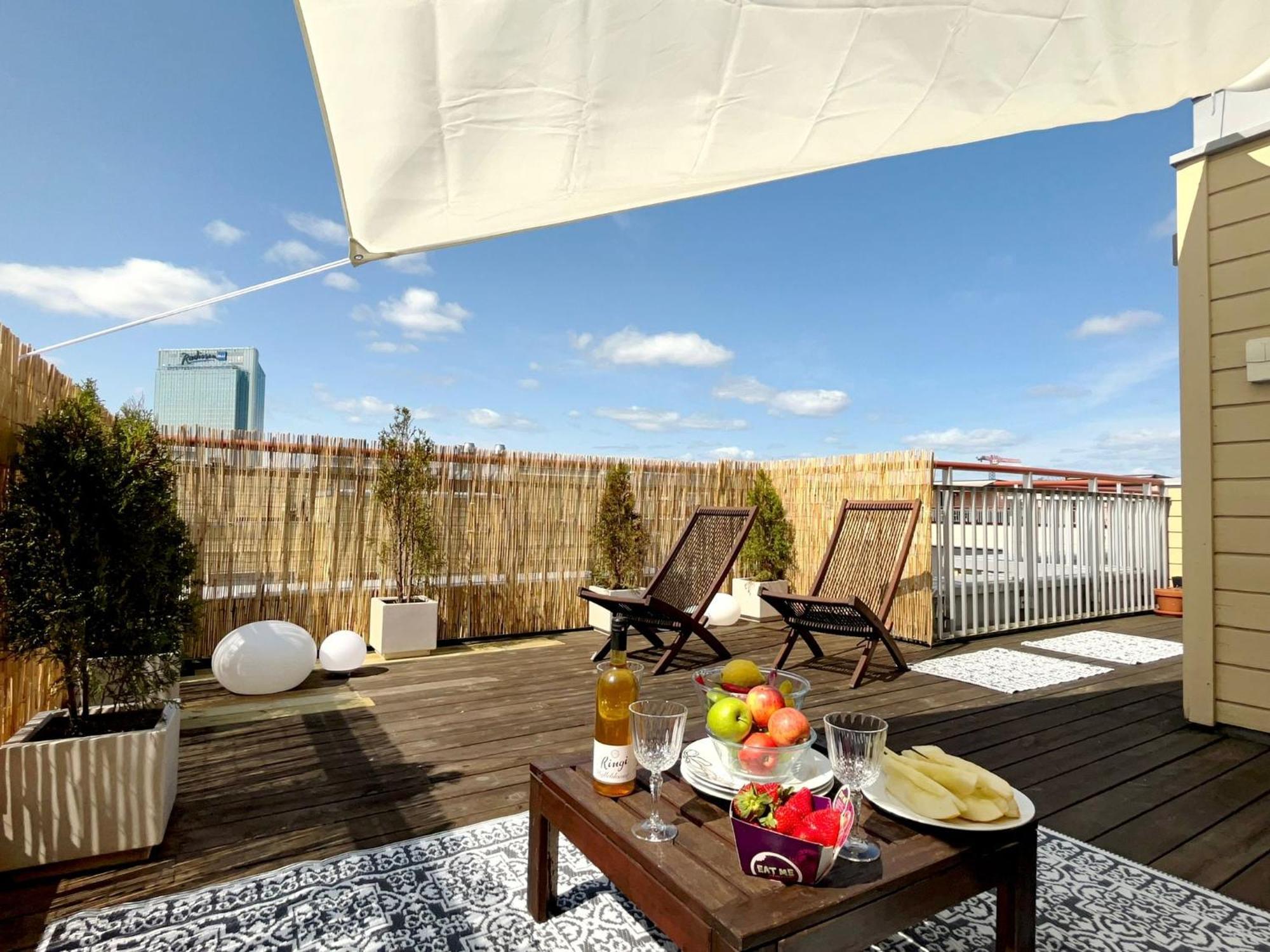 City Center Flat W Roof Top Terrace & Free Parking Oslo Eksteriør bilde
